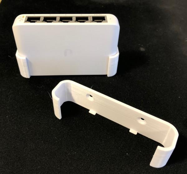 UniFi Switch Flex Mini series wall-mount 3D printed white